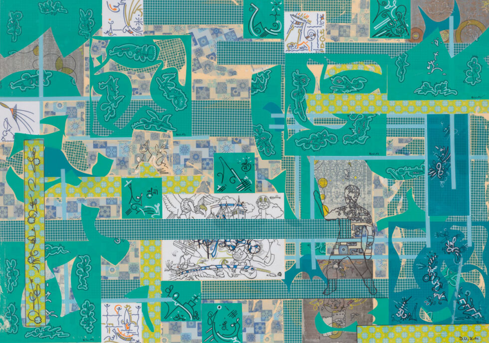 Abschied nehmen DeVoCollage 84x119cm Detlef Vordenbäumen 2014 Foto Achim Kukulies