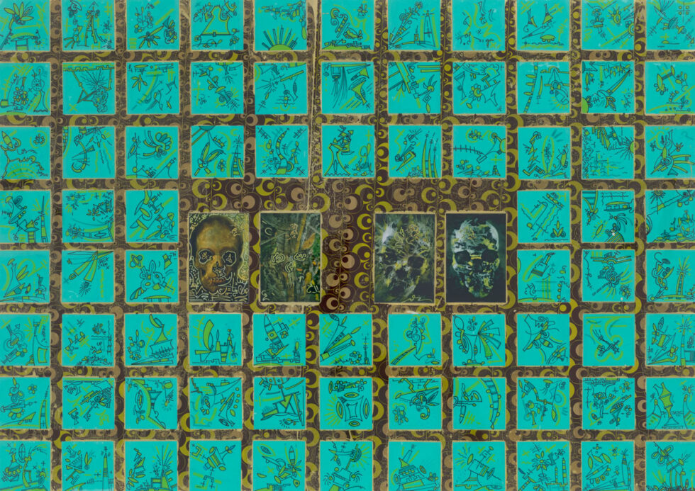 Grabfeld DeVoCollage 84x119cm Detlef Vordenbäumen2014 Foto Achim Kukulies