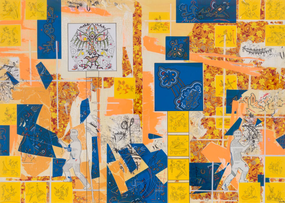 die Mitte suchen DeVoCollage 84x119cm Detlef Vordenbäumen 2016 Foto Achim Kukulies