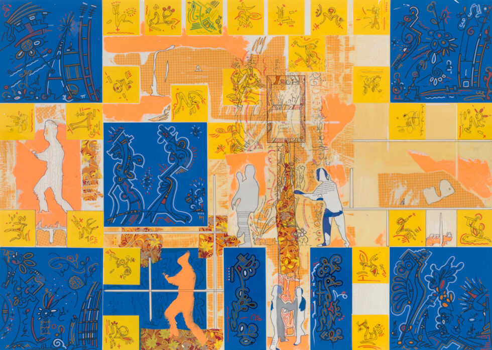 die Mitte suchen DeVoCollage 84x119cm Detlef Vordenbäumen 2016 Foto Achim Kukulies