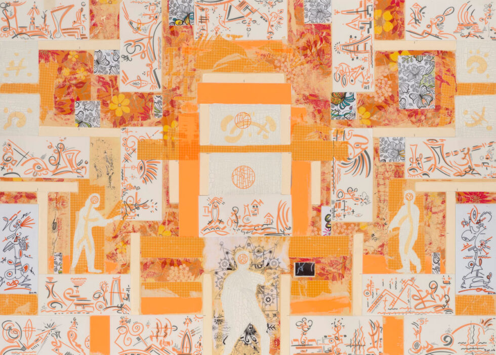 was uns verbindet DeVoCollage 84x119cm Detlef Vordenbäumen 2016 Foto Achim Kukulies